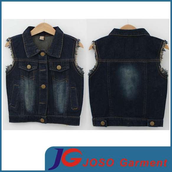 100% Cotton Little Boy′s Jean Vest (JT8013)